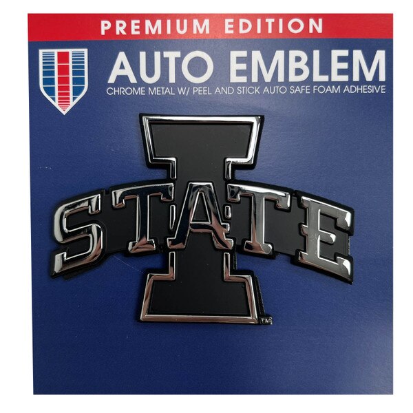 I-State Black & Chrome Auto Emblem (2.75"x3.75")